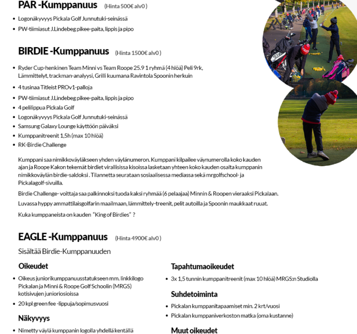 Lähde mukaan Pickalan junioritoiminnan tukikummiksi!