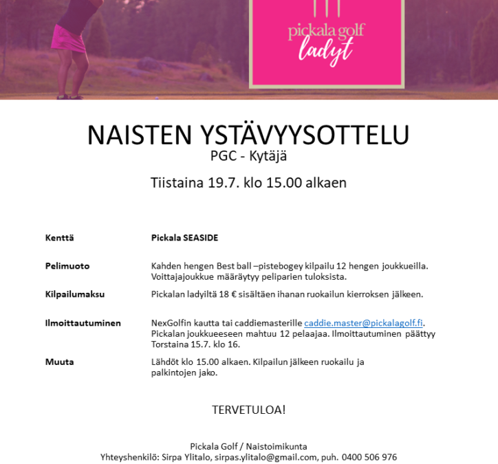 Naisten Ystävyysottelu 19.7.