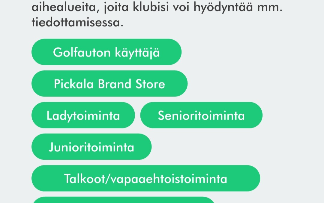 Kohdennettu tiedotus – KIINNOSTUKSEN KOHTEET