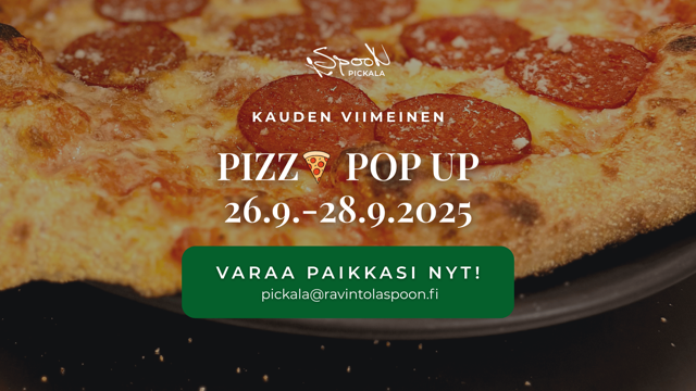 Kauden viimeinen Pizza Pop Up 26. – 28.9.